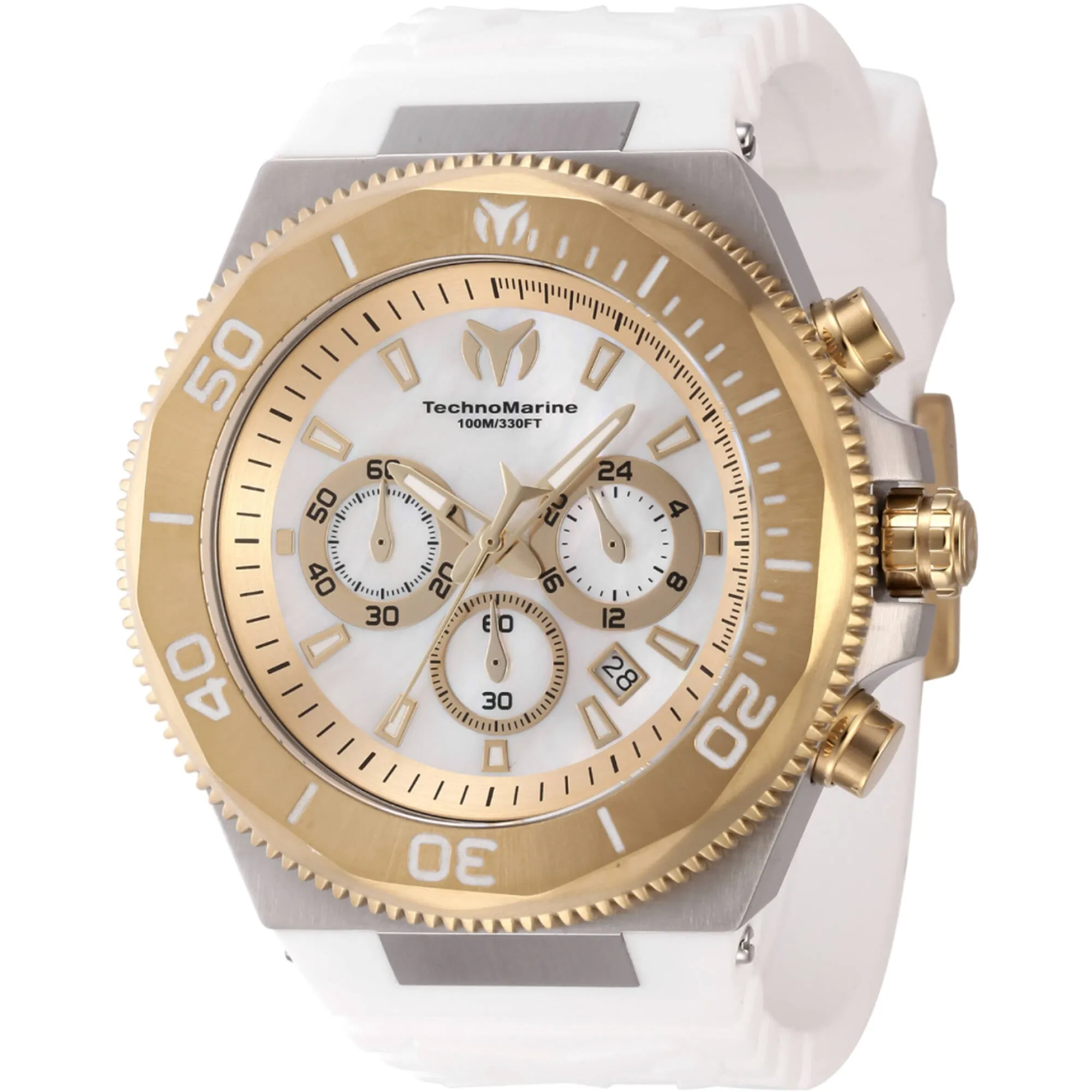 Technomarine Men's Watch - Manta Ocean Chronograph White Silicone Strap | TM-222077