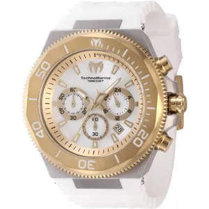 Technomarine Men's Watch - Manta Ocean Chronograph White Silicone Strap | TM-222077