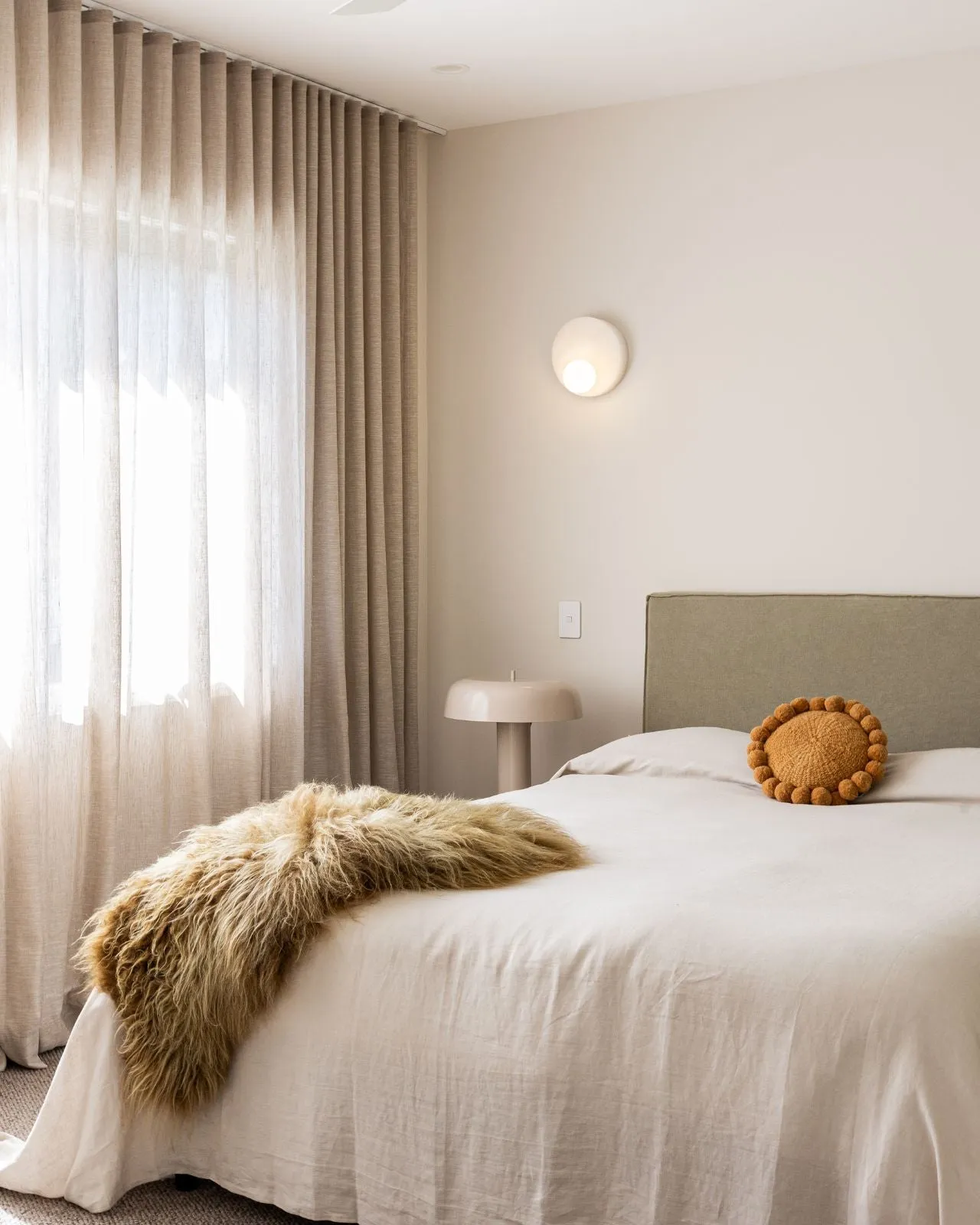 Textured Alabaster Disc Wall Light