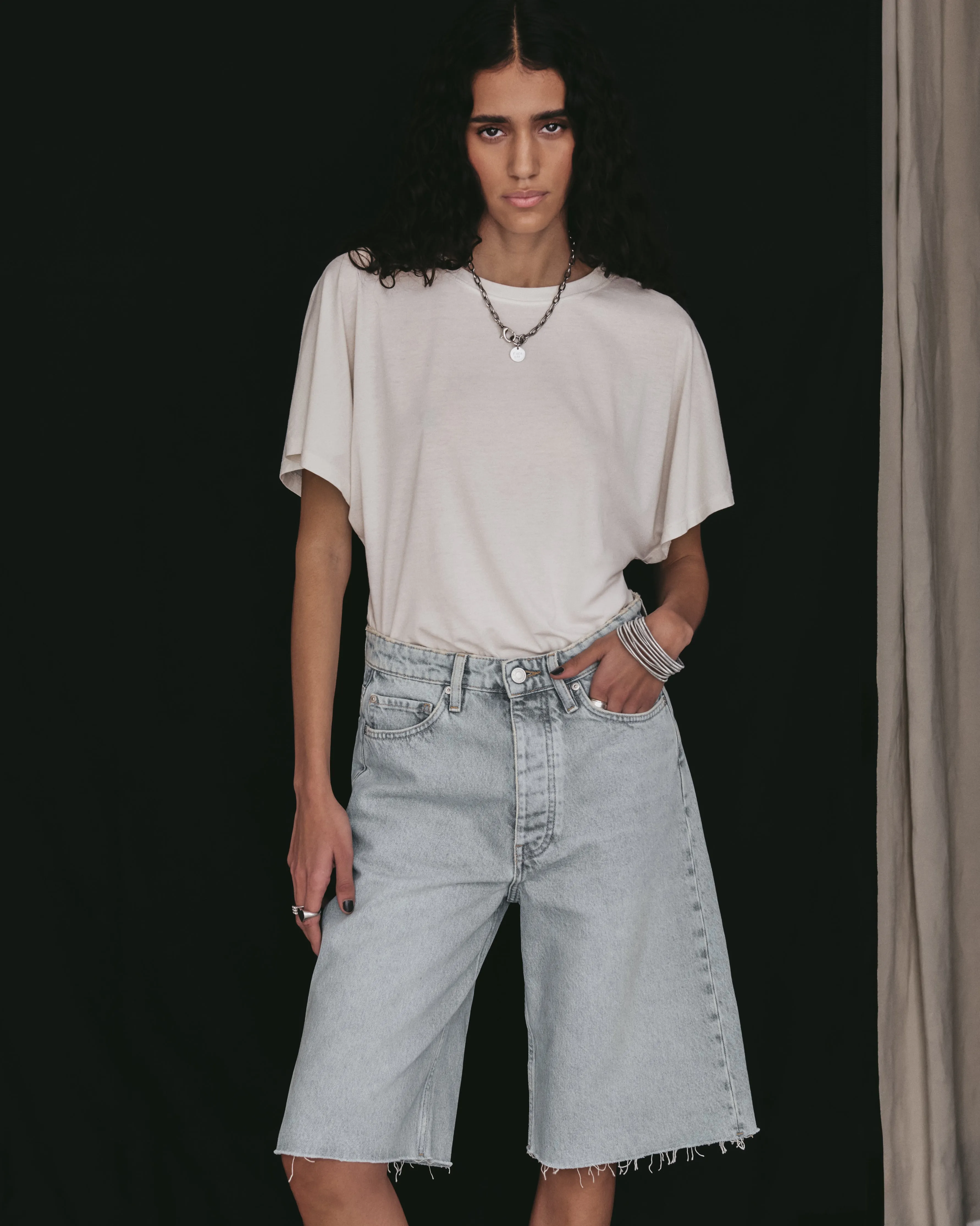 The Blue Denim Bermuda Shorts