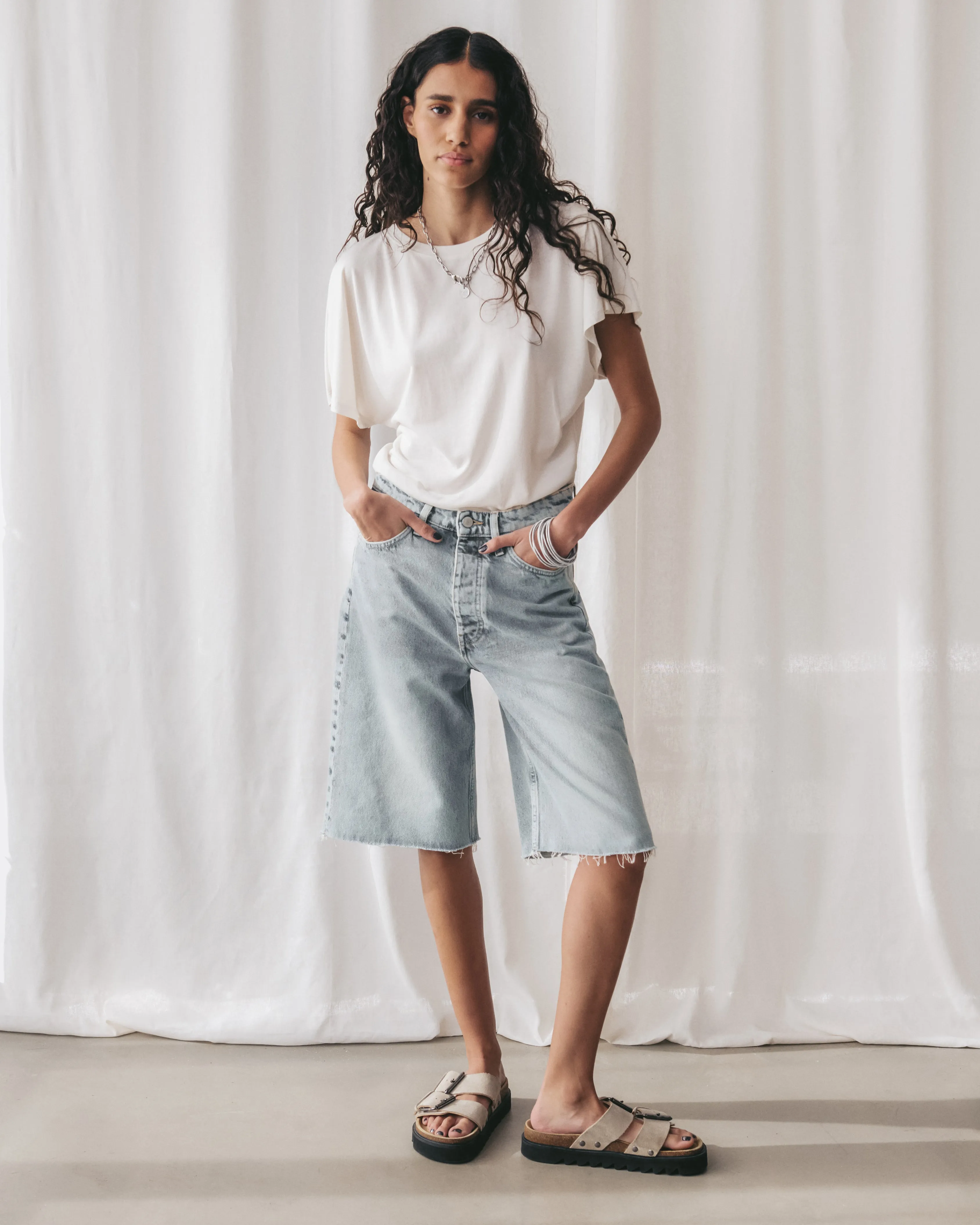 The Blue Denim Bermuda Shorts