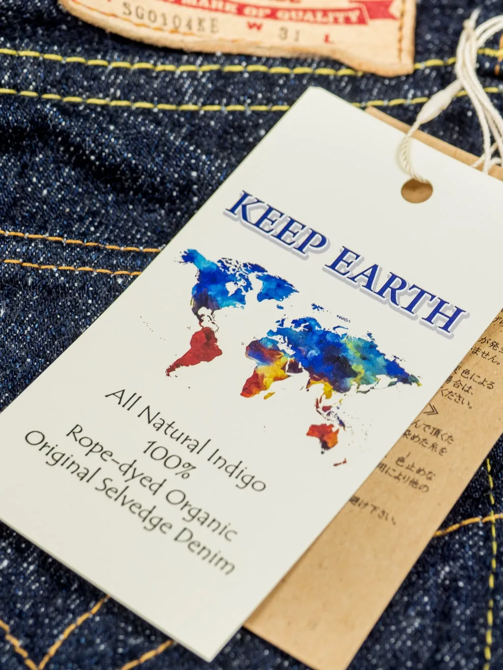 The Strike Gold 0103KE Keep Earth Natural Indigo Regular Straight Jeans