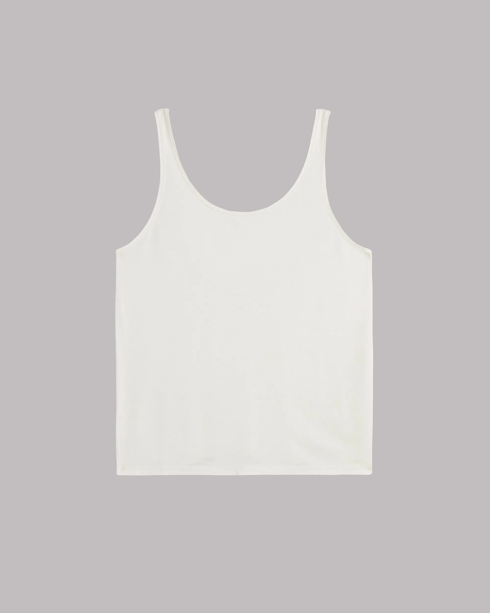 The White Low Back Base Tank Top