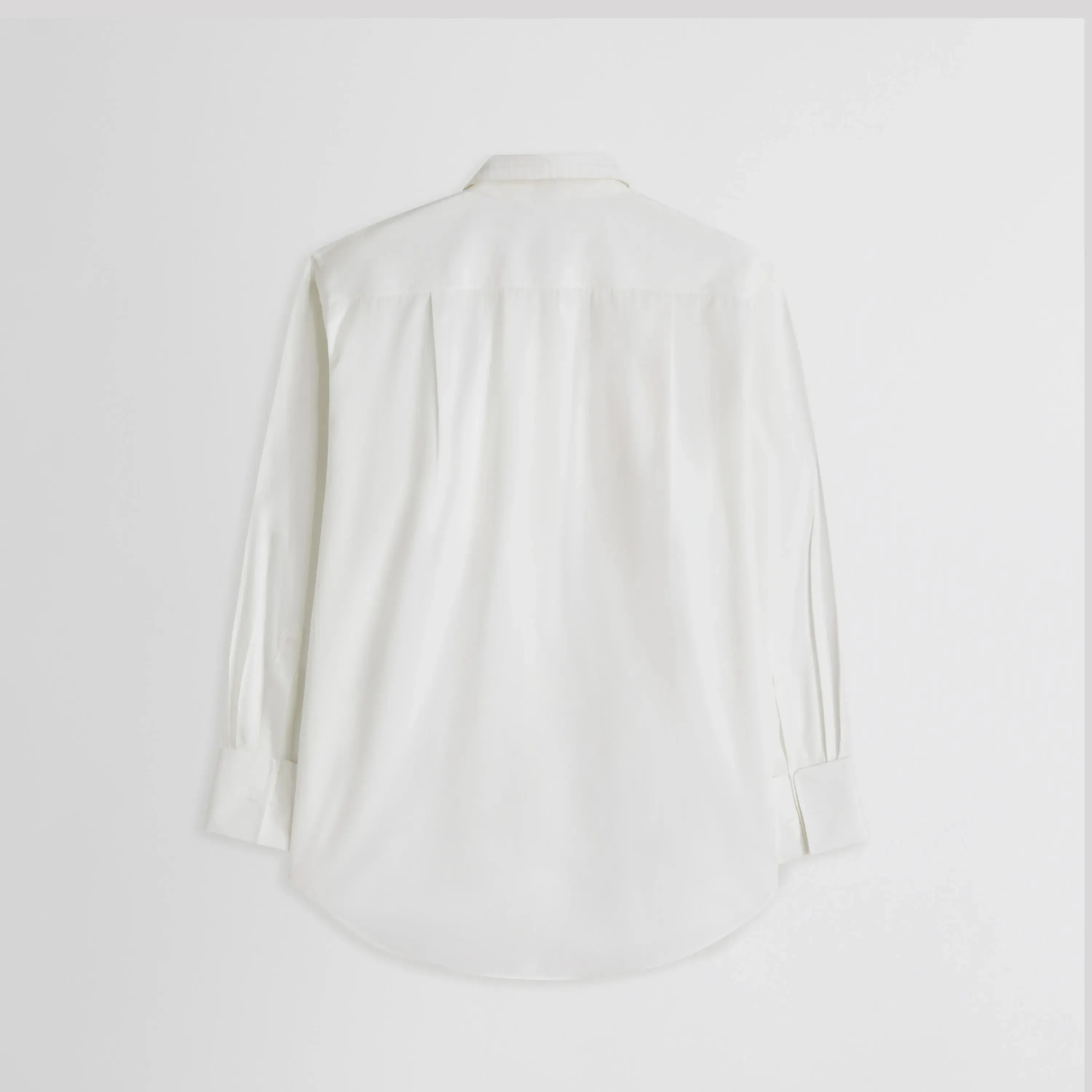 TIE NECK SHIRT | white cotton