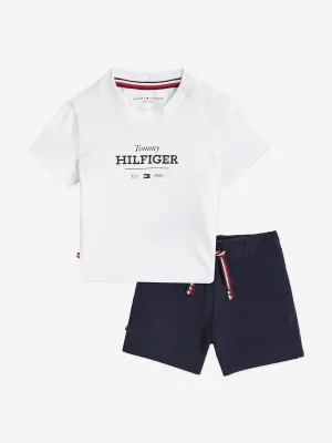 Tommy Hilfiger Baby Monotype T-Shirt and Shorts Set in Navy