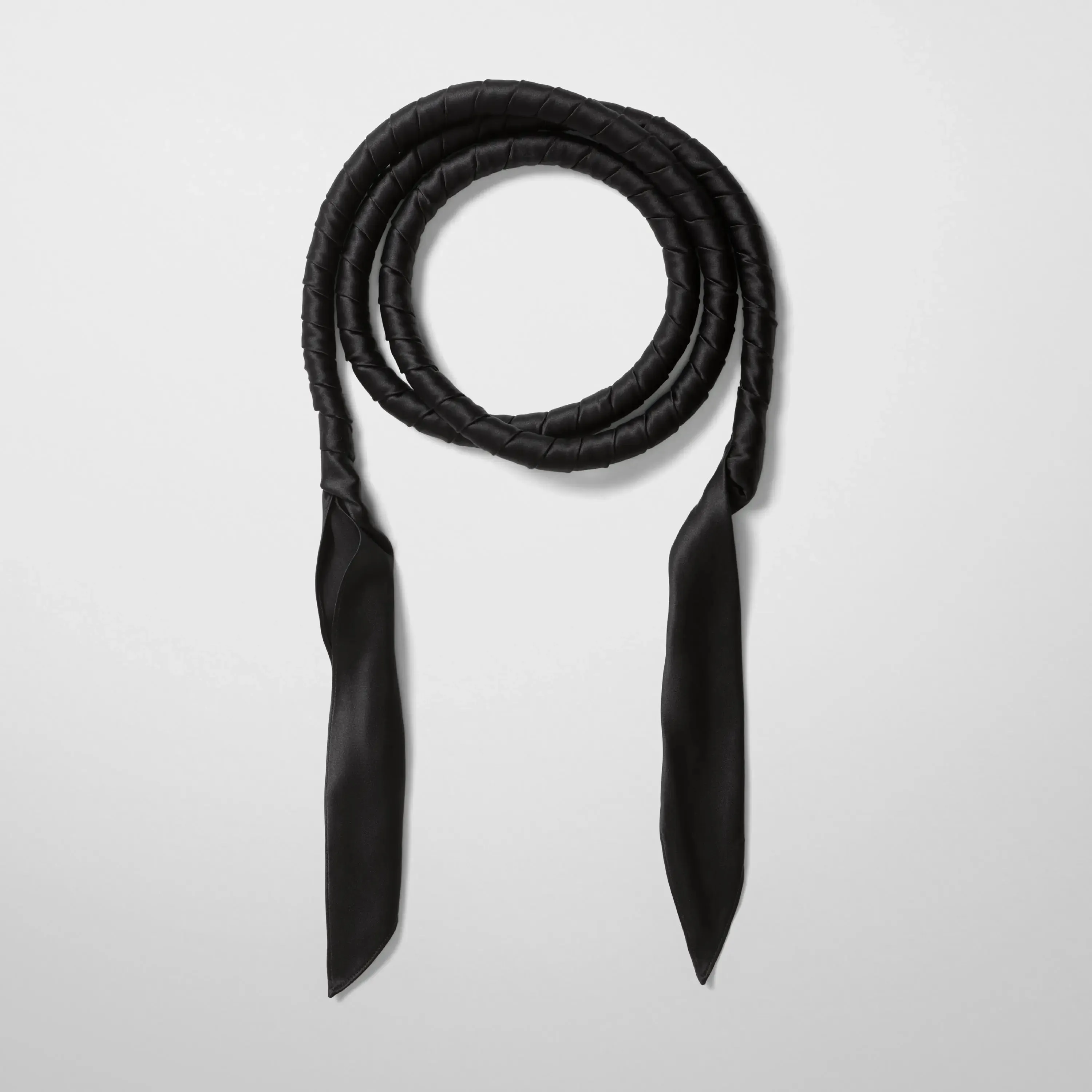 TWISTED SCARF | black satin