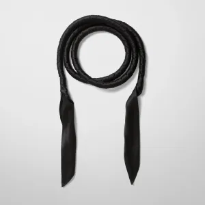 TWISTED SCARF | black satin