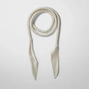 TWISTED SCARF | cream satin