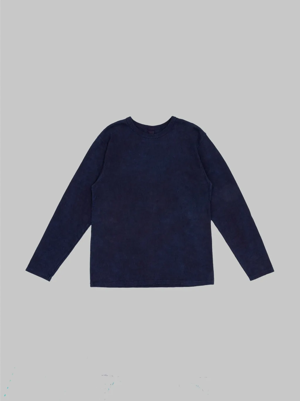 UES No.8 Slub Nep Long Sleeve T-Shirt Indigo