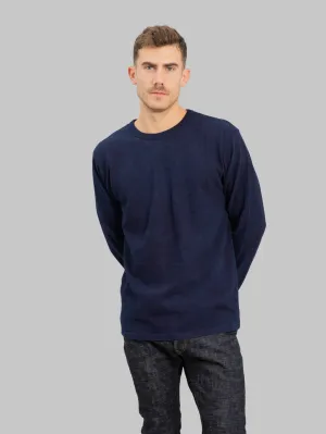 UES No.8 Slub Nep Long Sleeve T-Shirt Indigo