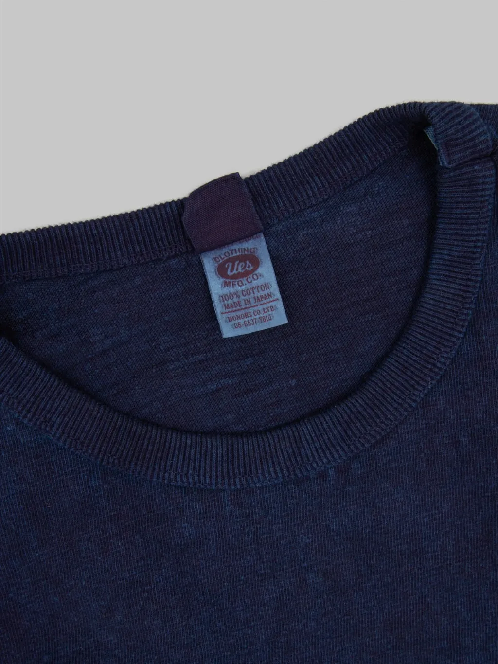 UES No.8 Slub Nep Long Sleeve T-Shirt Indigo