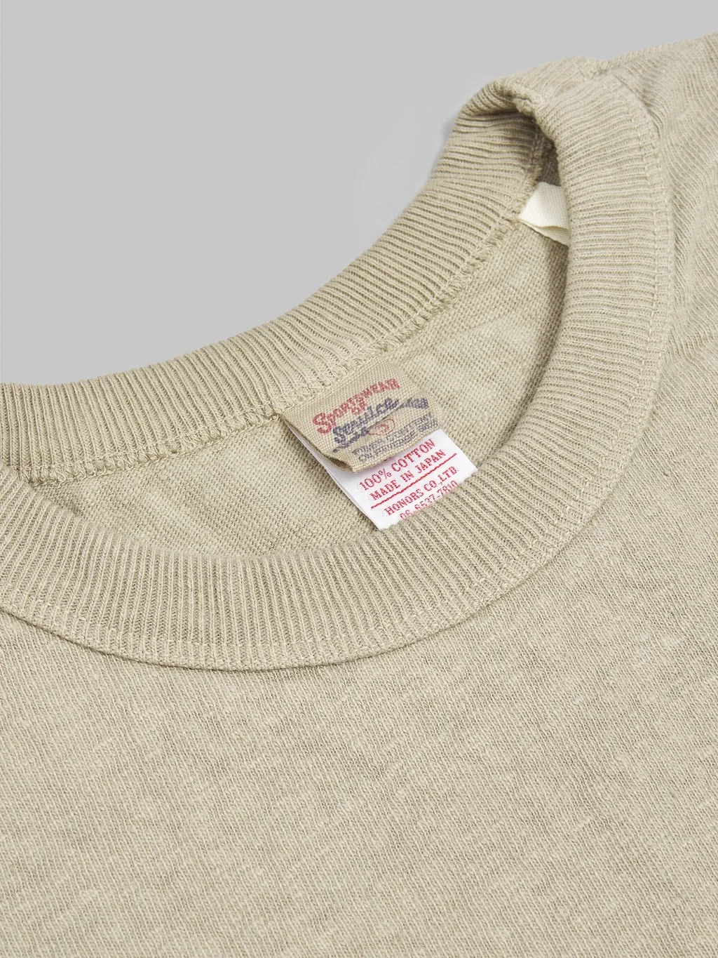 UES No.8 Slub Nep Short Sleeve T-Shirt Beige