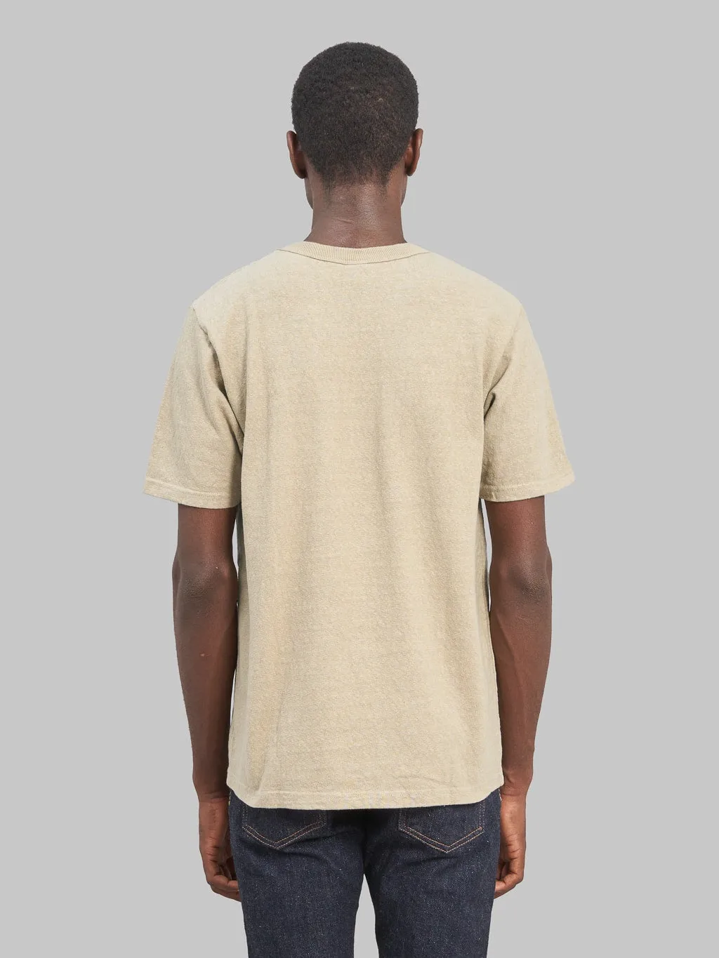 UES No.8 Slub Nep Short Sleeve T-Shirt Beige