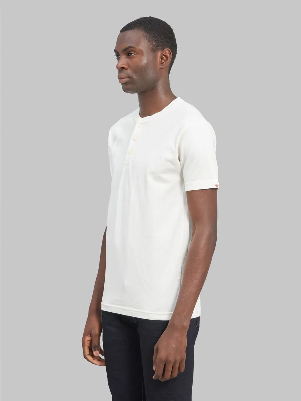 UES Ramayana Henley Neck T-Shirt White