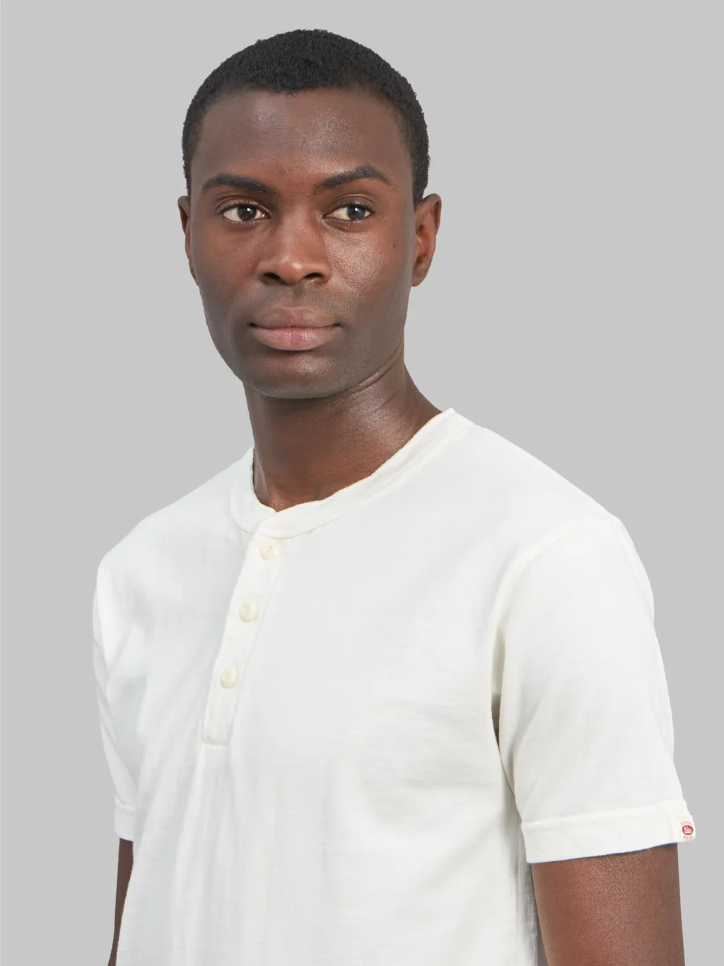 UES Ramayana Henley Neck T-Shirt White
