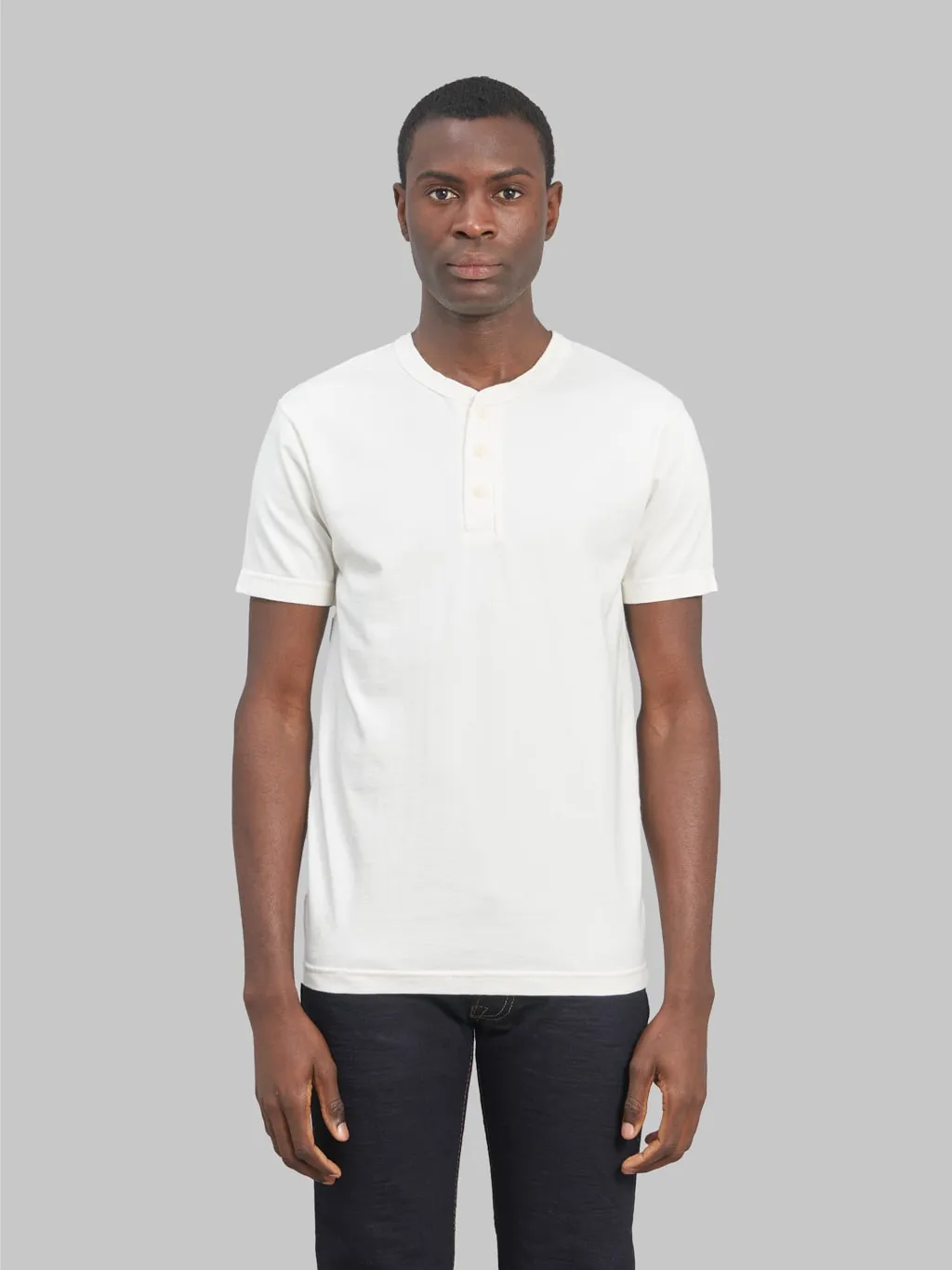 UES Ramayana Henley Neck T-Shirt White