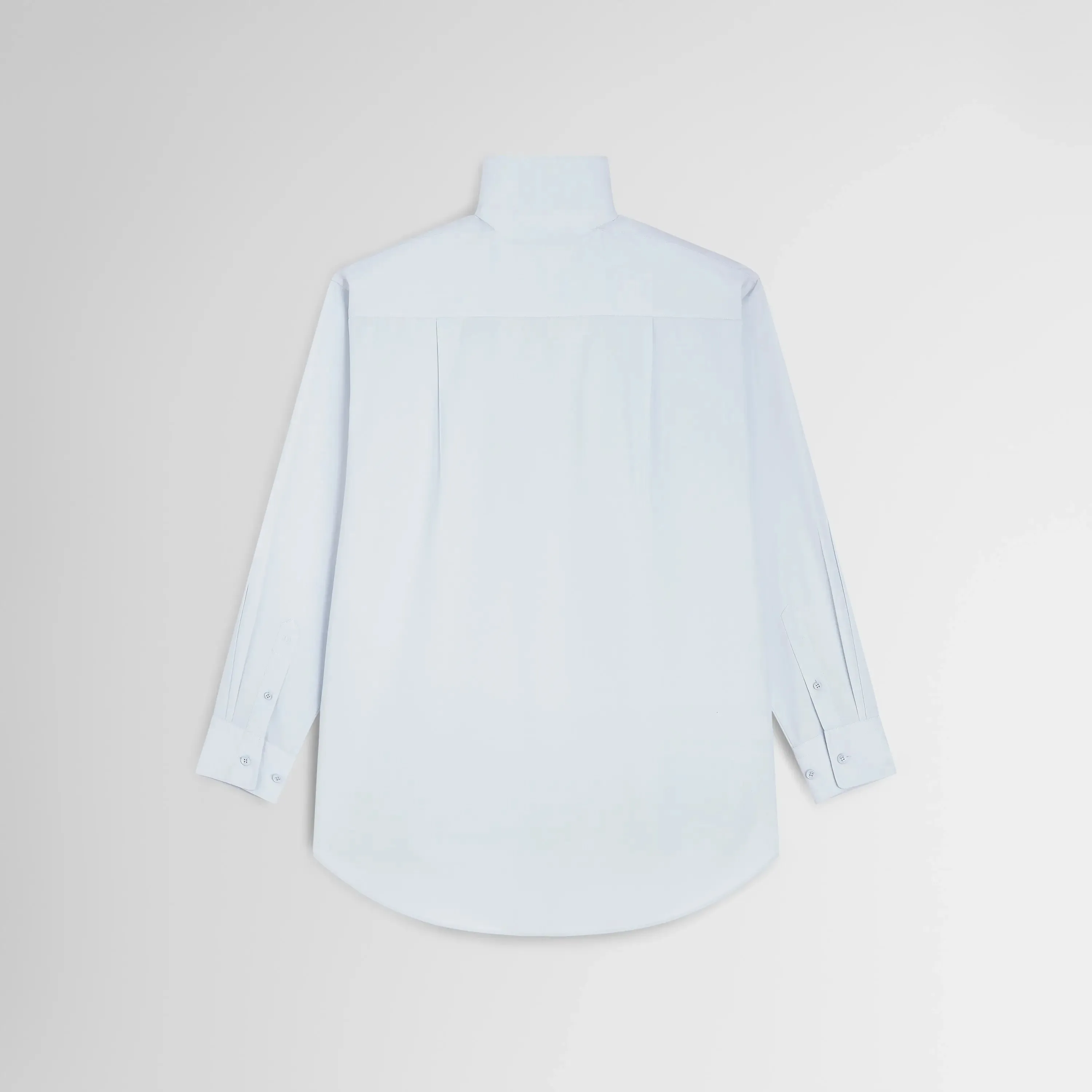 UPRIGHT-COLLAR SHIRT | ice blue cotton