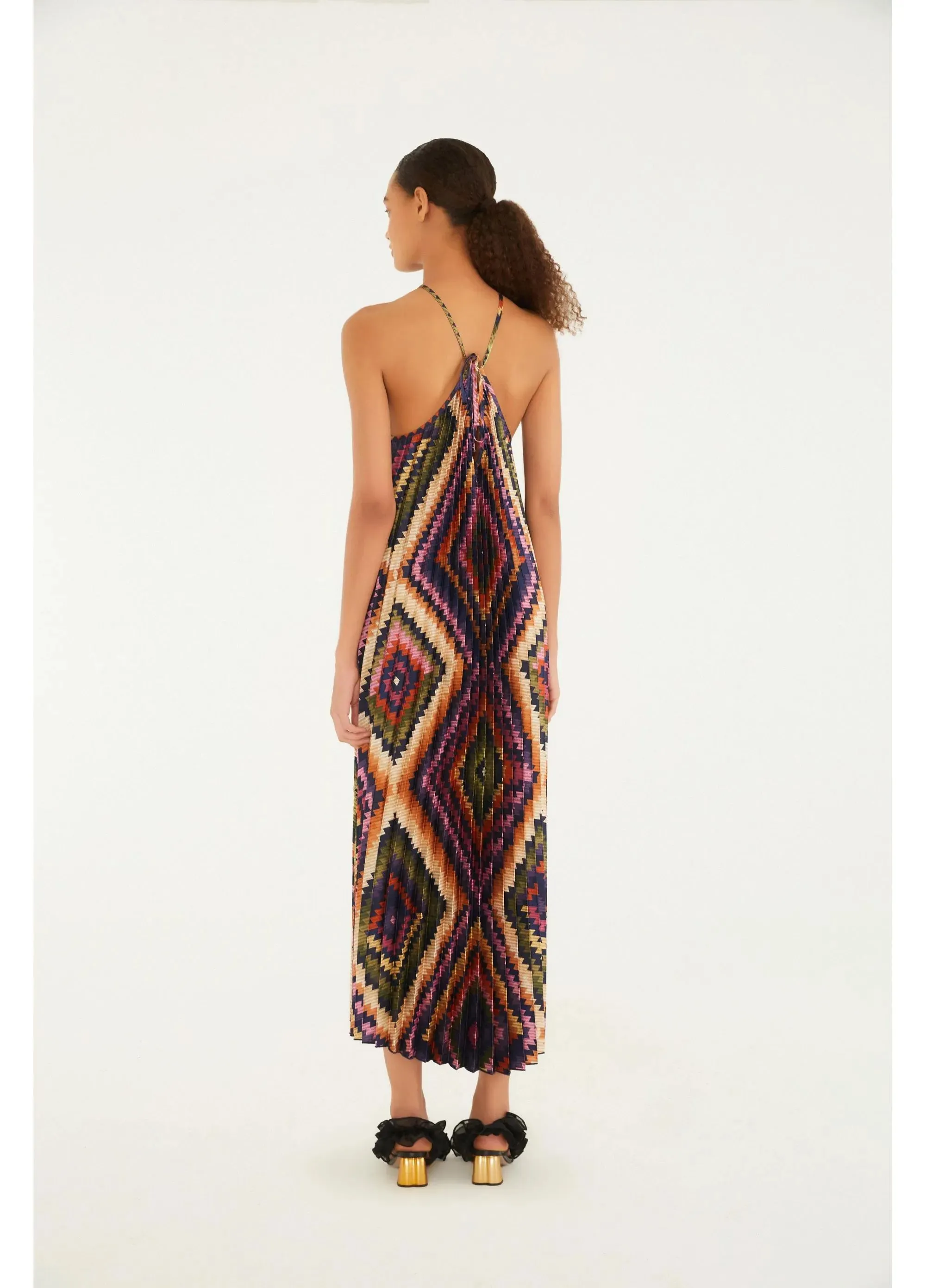 Vestido Plissado Pretti