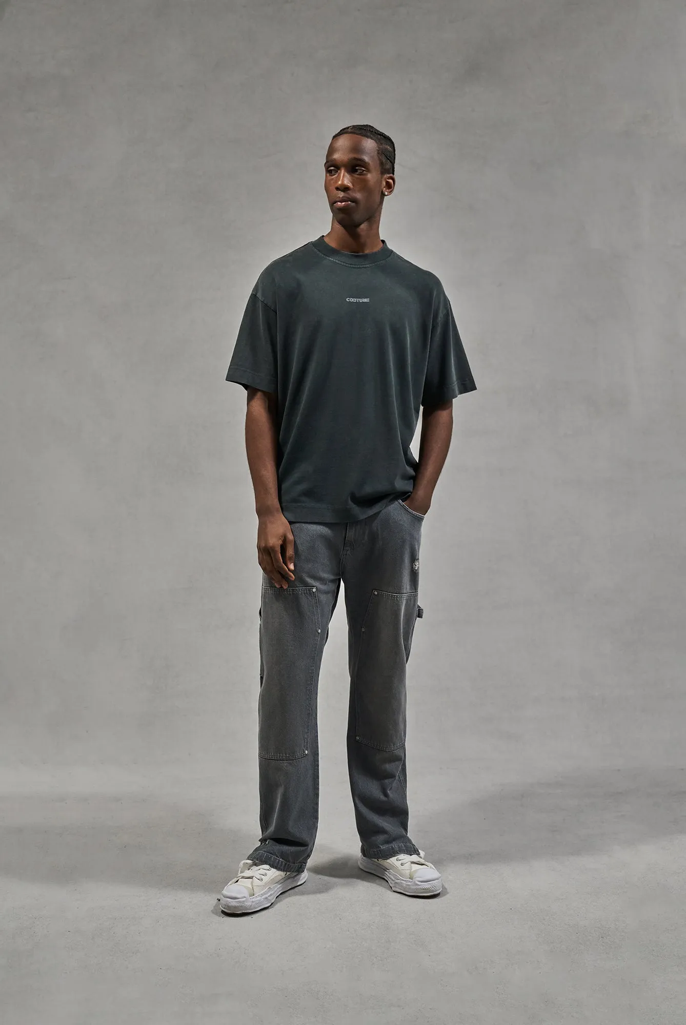 WASHED ARCHIVE LOGO GRAPHIC T-SHIRT - DARK GREY