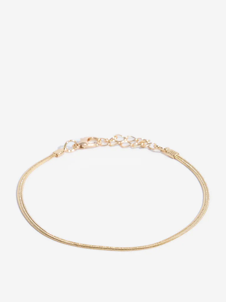 Westside Accessories Gold Multi Charm Bracelet Set - Pack of 2