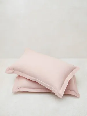 Westside Home Pink Solid Pillowcase (Set of 2)