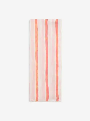 Westside Pink Stripe Patterned Scarf