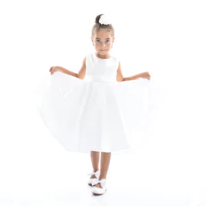 White Adeline Satin Dress