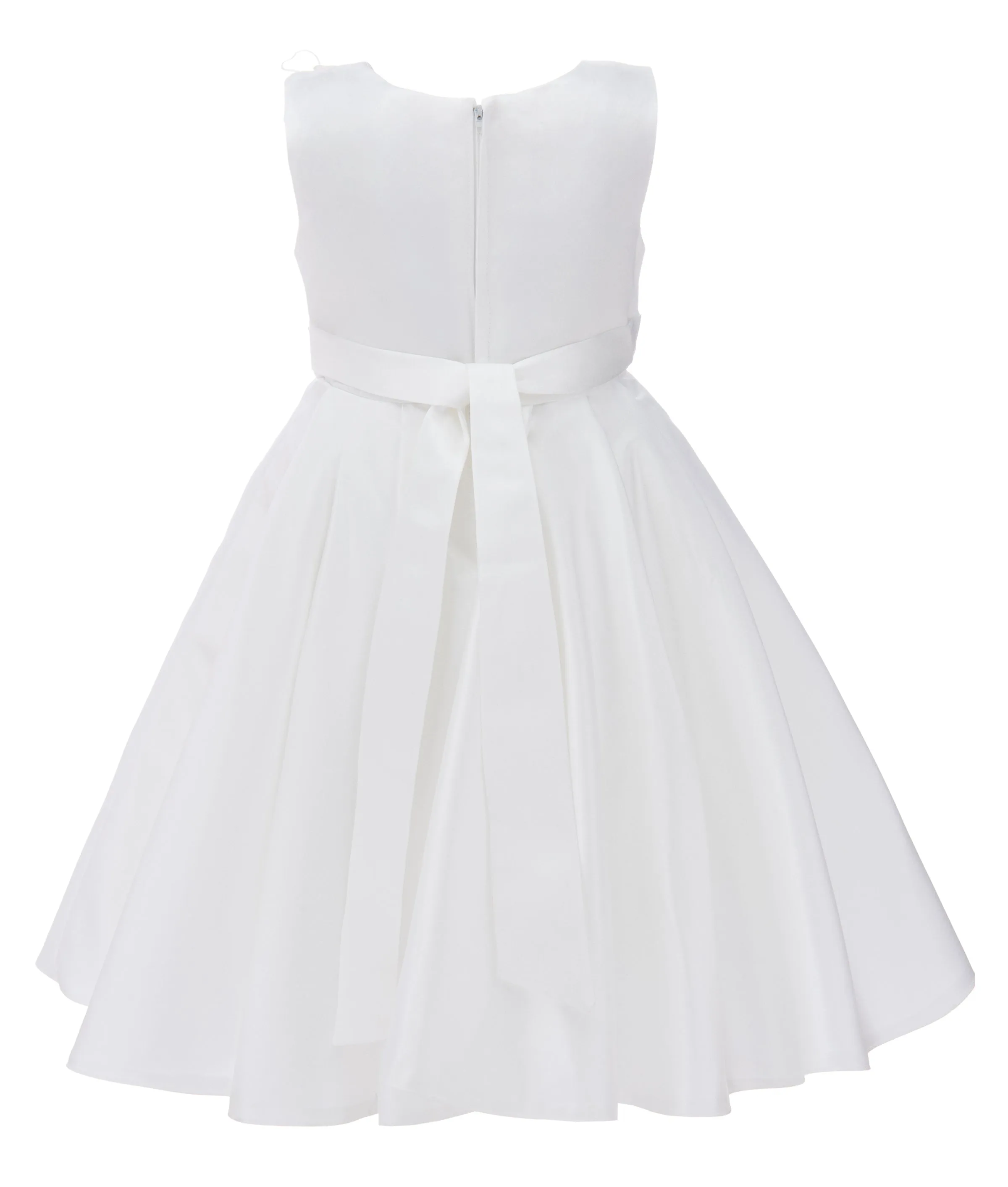 White Adeline Satin Dress