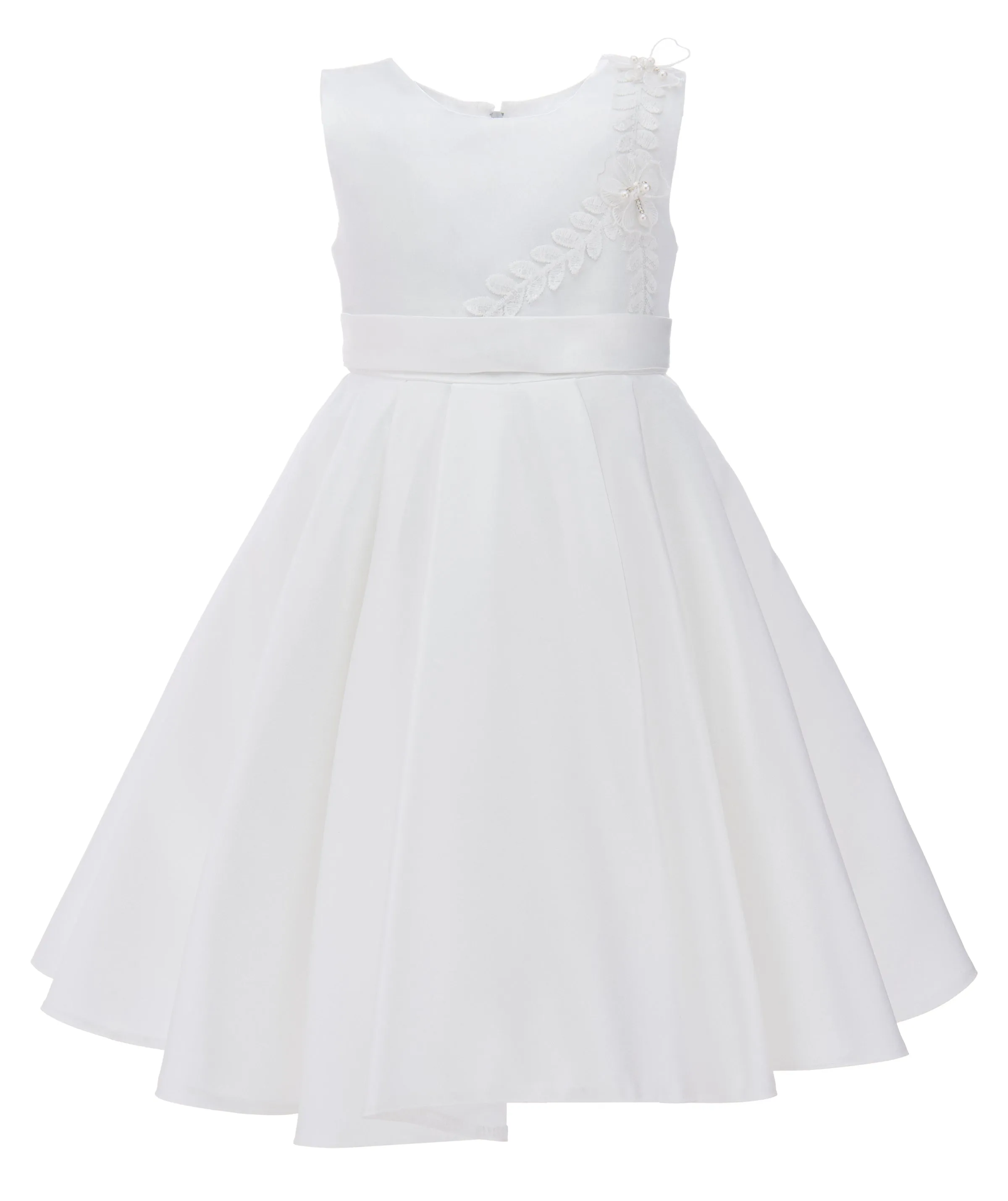 White Adeline Satin Dress