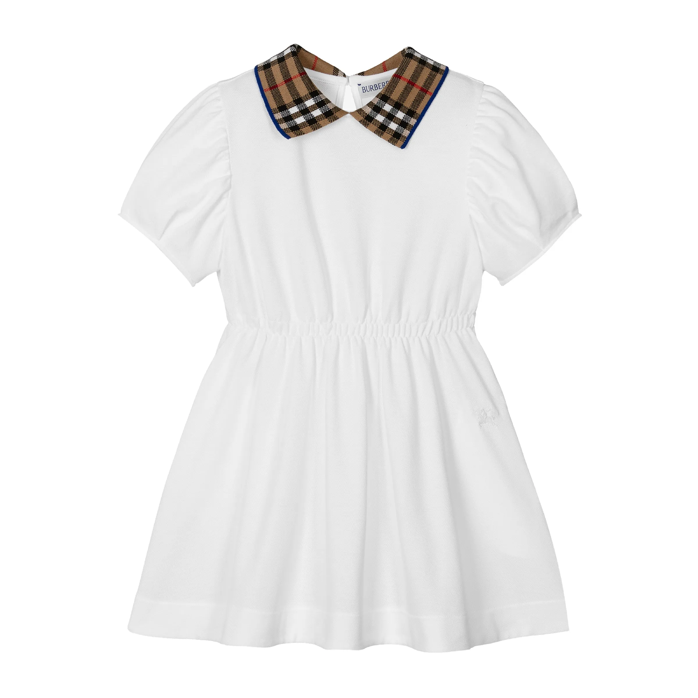White Check Polo Dress
