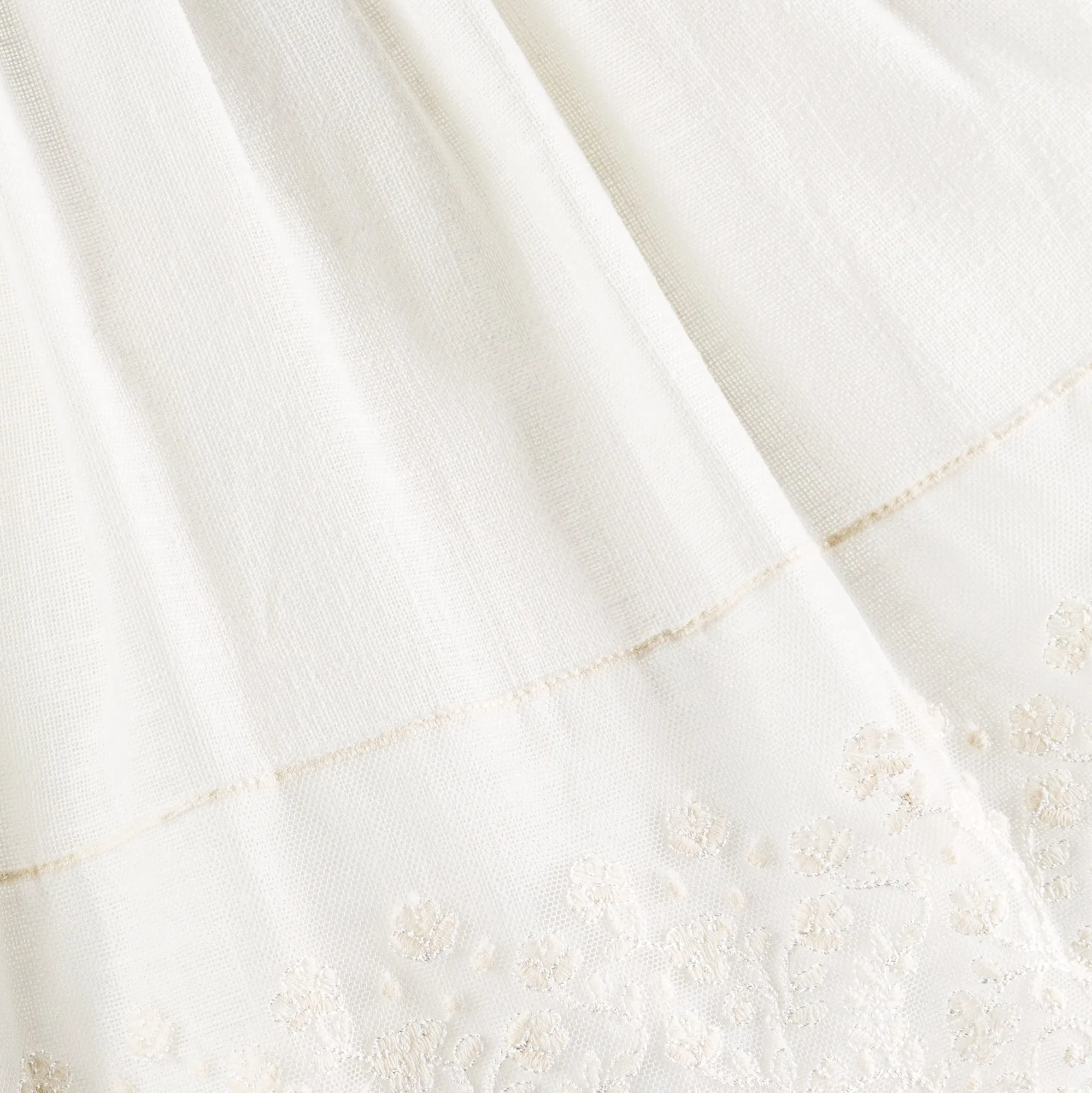 White Lace Ruffle Summer Dress