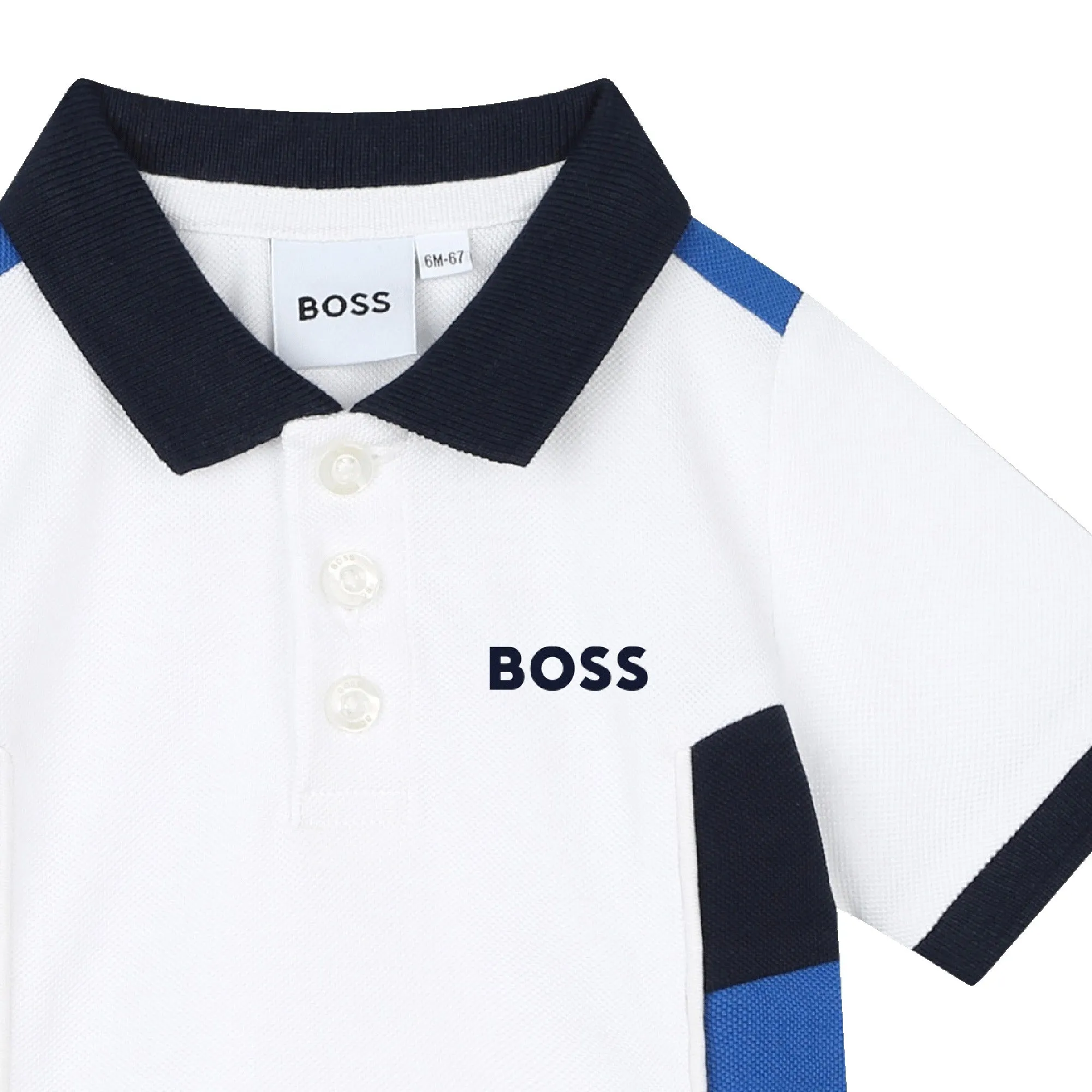 White Logo Polo