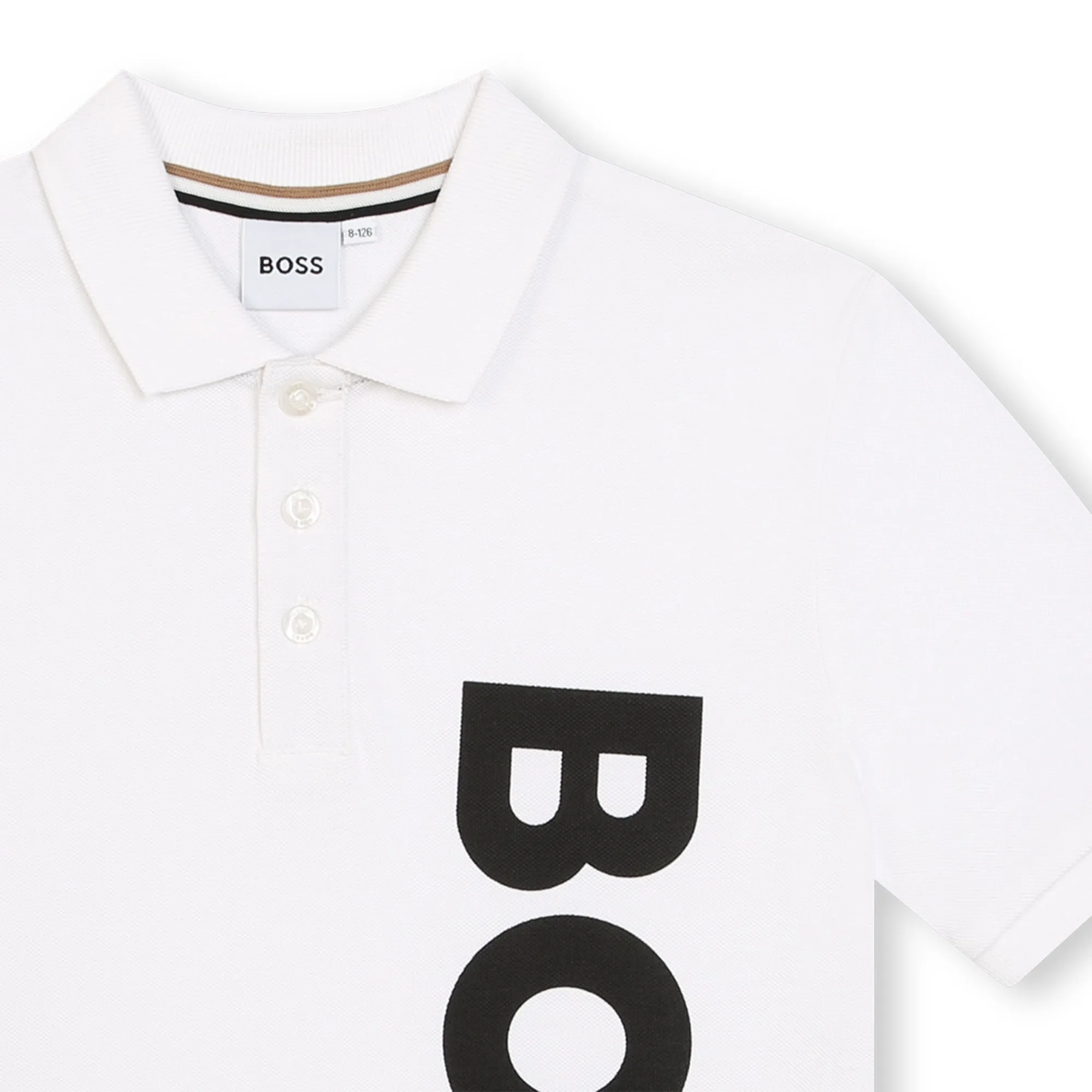 White Logo Polo