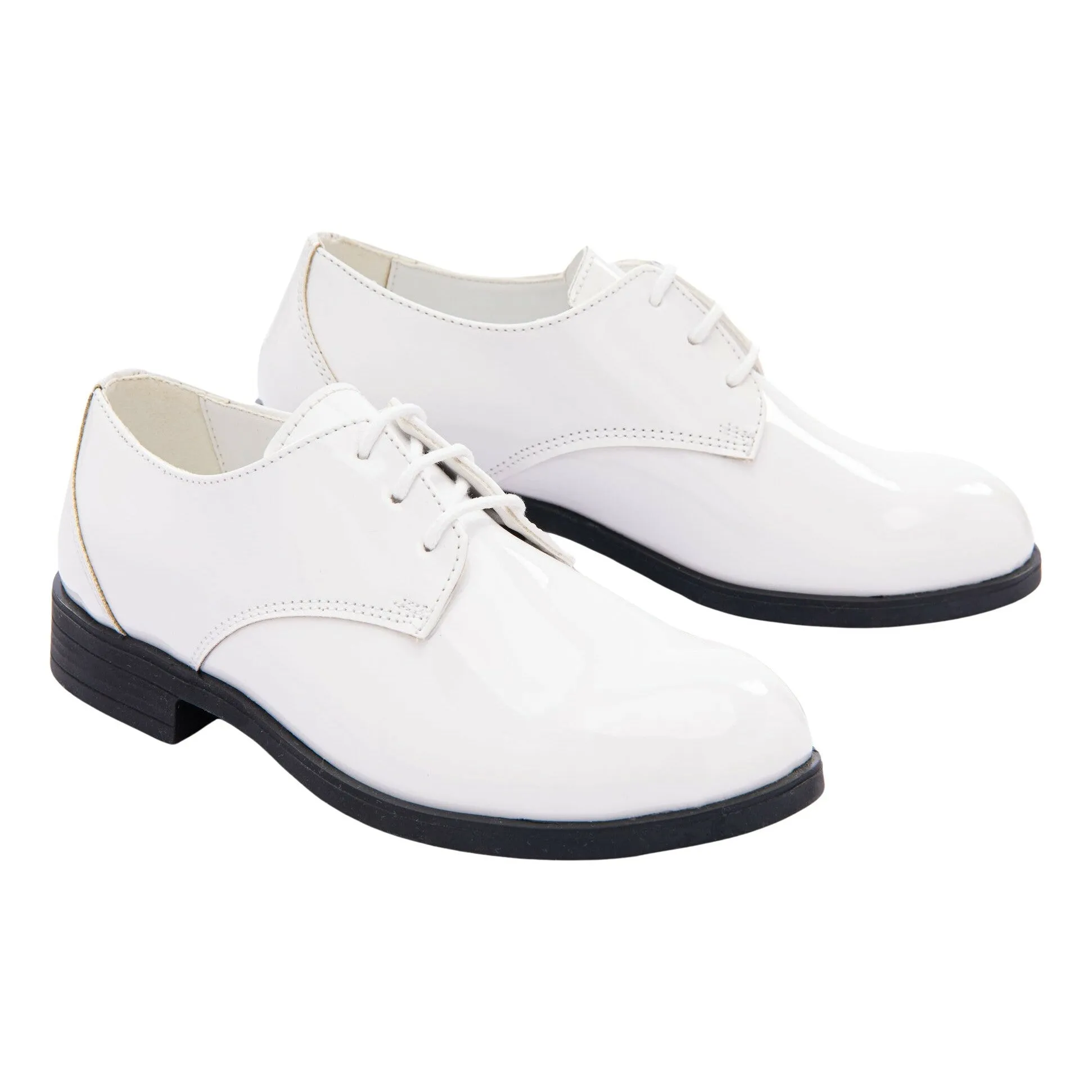 White Patent Lace Dress Shoes