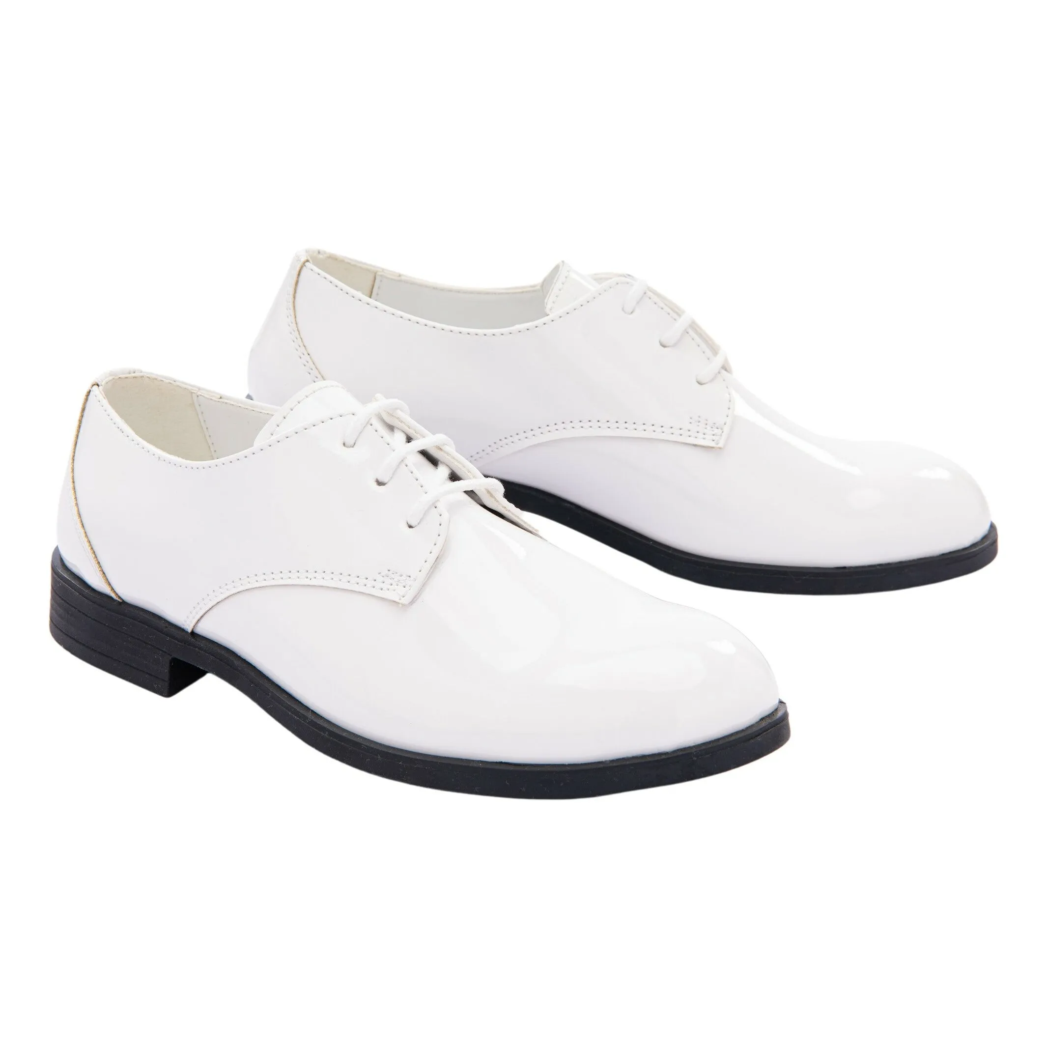 White Patent Lace Dress Shoes
