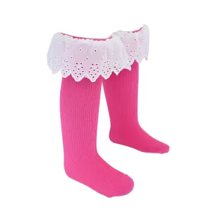 White Trim Skirt Socks