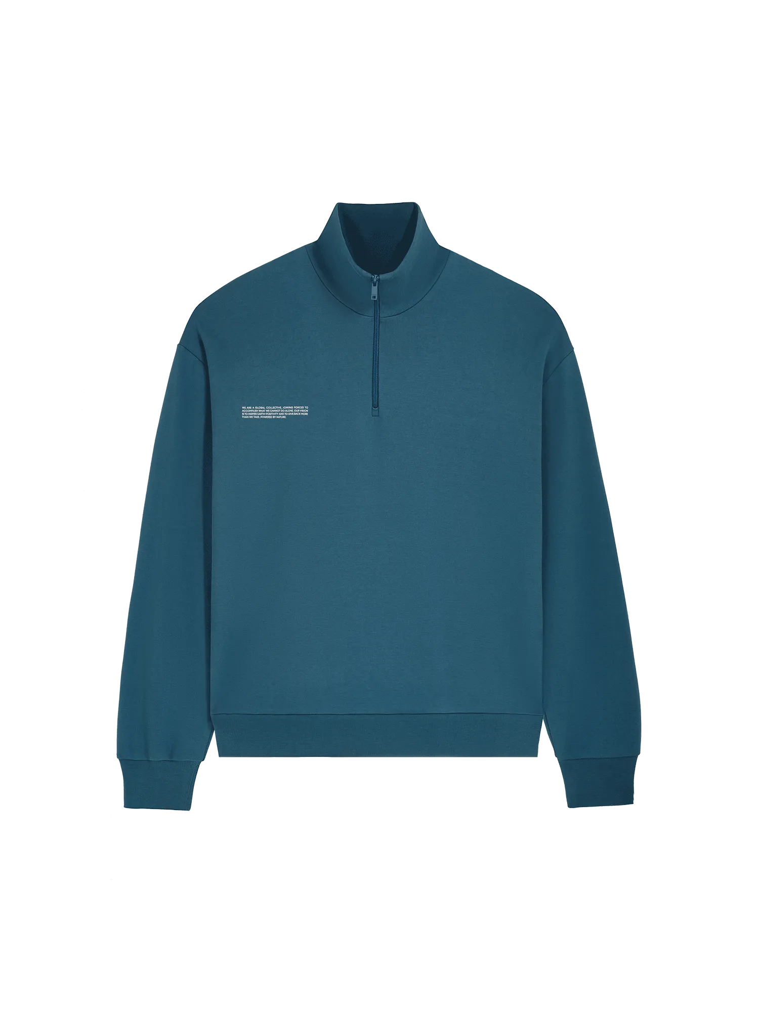 Womens Double Jersey Half Zip Sweatshirt—storm blue