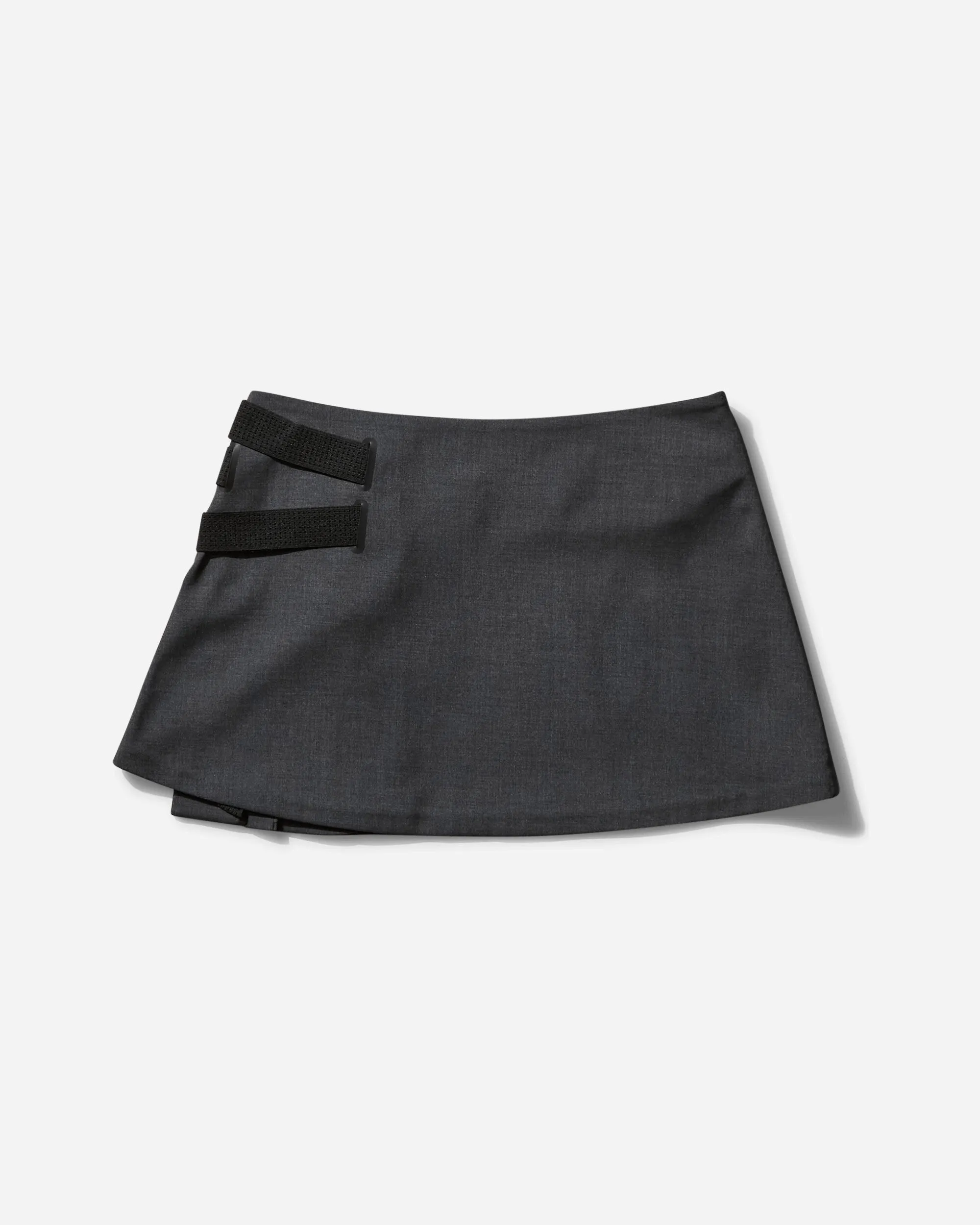 Women's Pleated Wrap Skirt Dark Grey