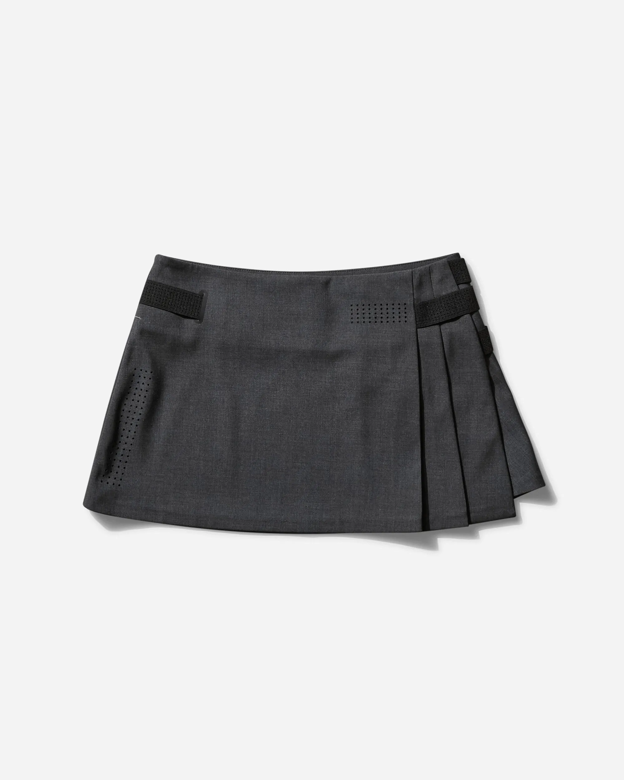 Women's Pleated Wrap Skirt Dark Grey