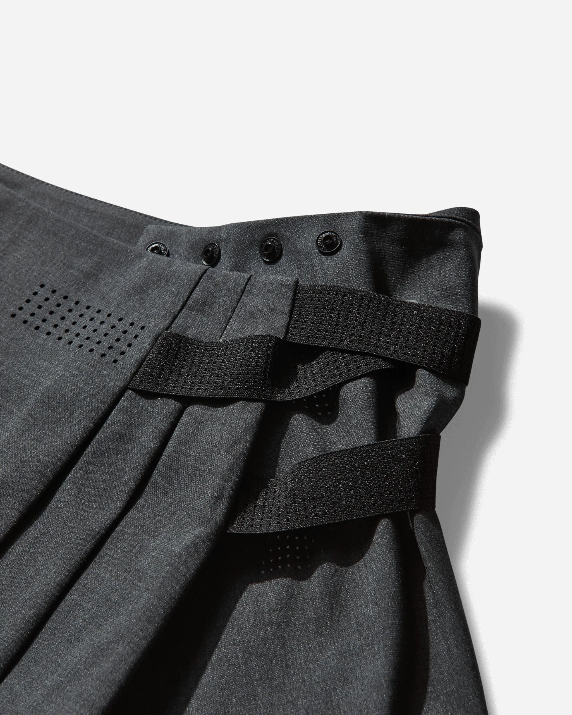 Women's Pleated Wrap Skirt Dark Grey