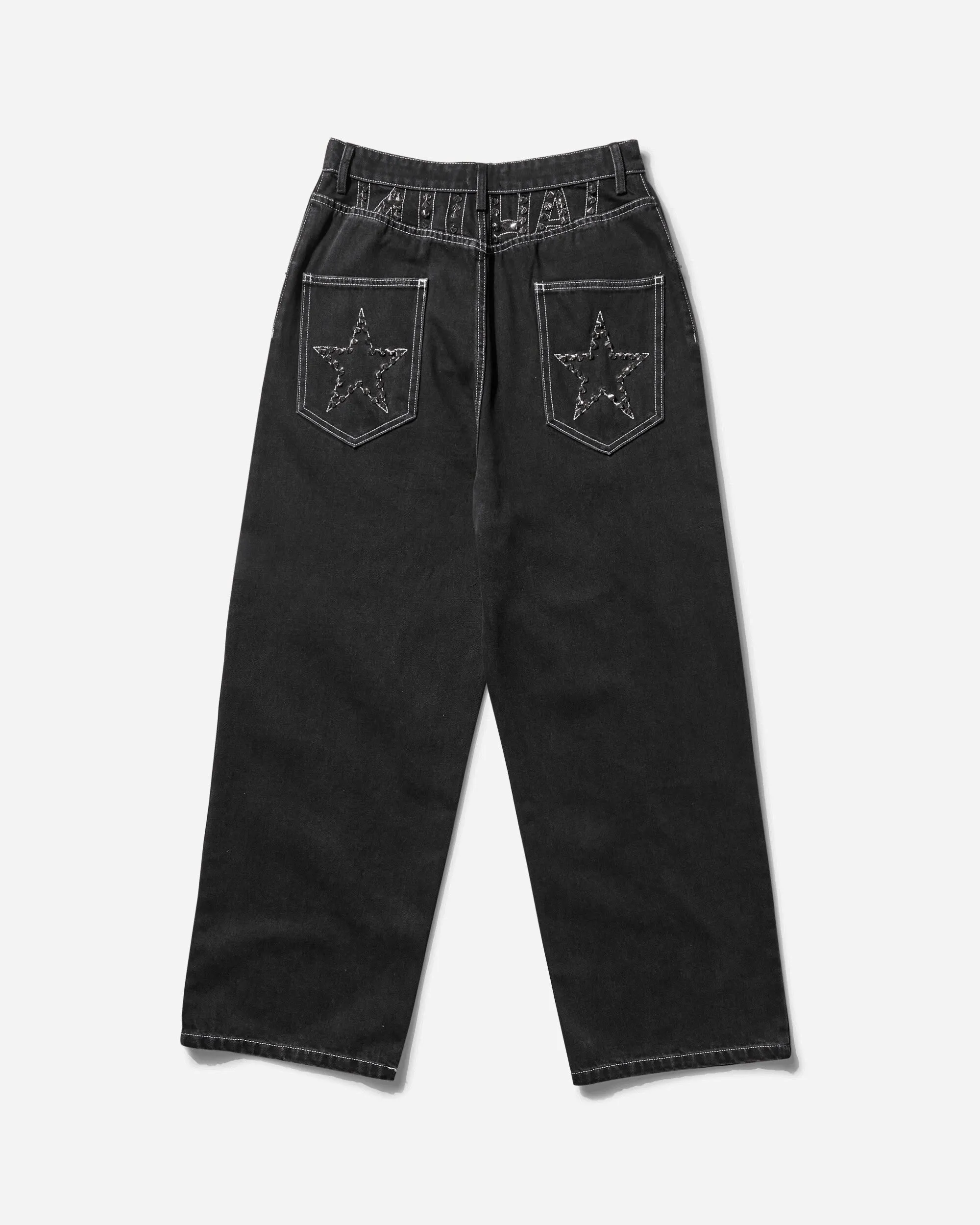 Women's Studs Baggy Jeans Grey Wash