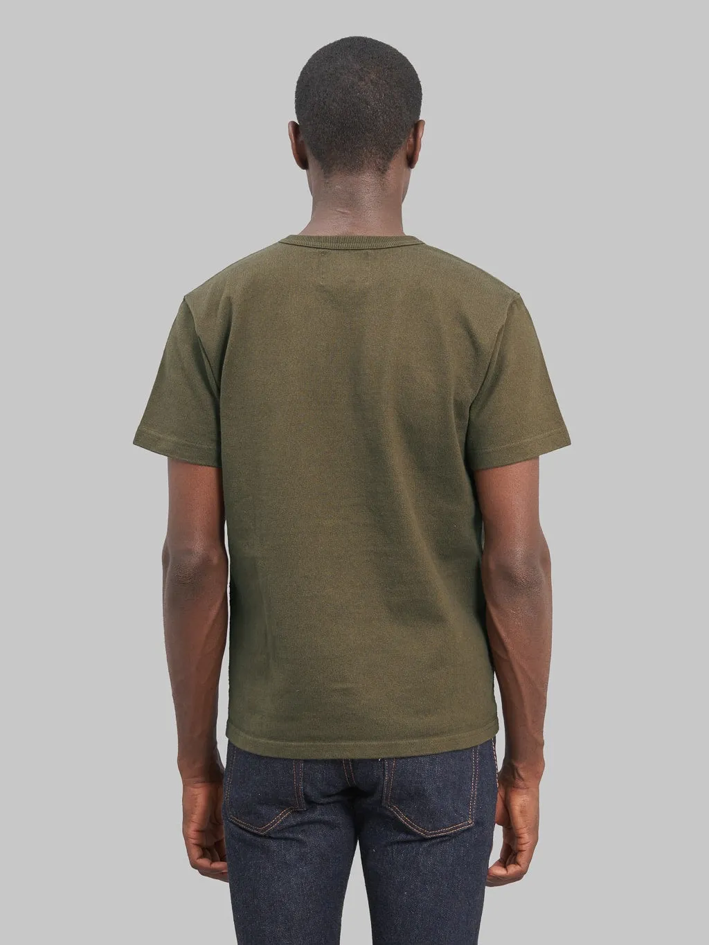 Wonder Looper Double Heavyweight Crewneck T-Shirt Heather Khaki