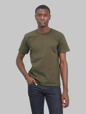 Wonder Looper Double Heavyweight Crewneck T-Shirt Heather Khaki