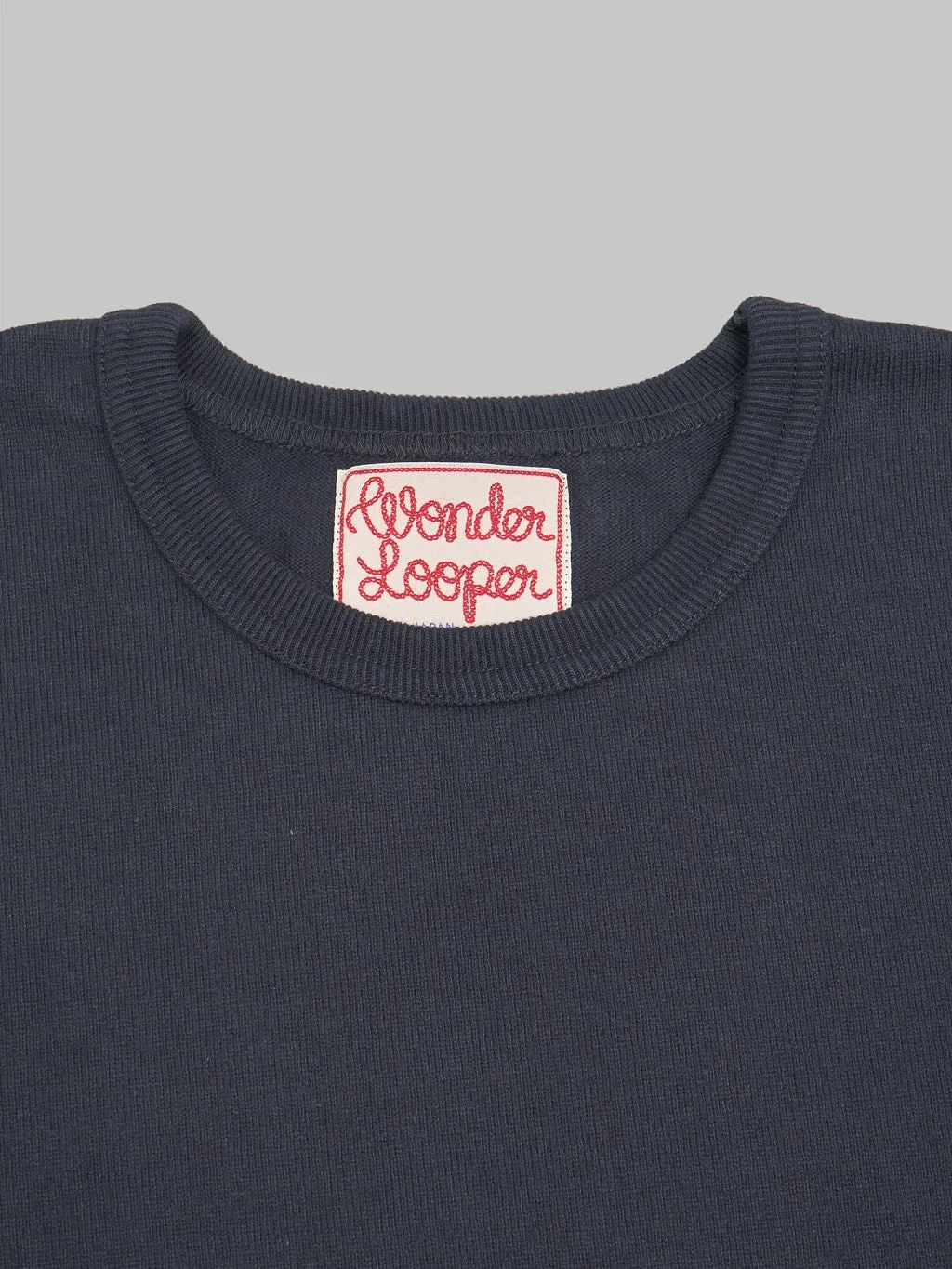 Wonder Looper Double Heavyweight Crewneck T-Shirt Navy