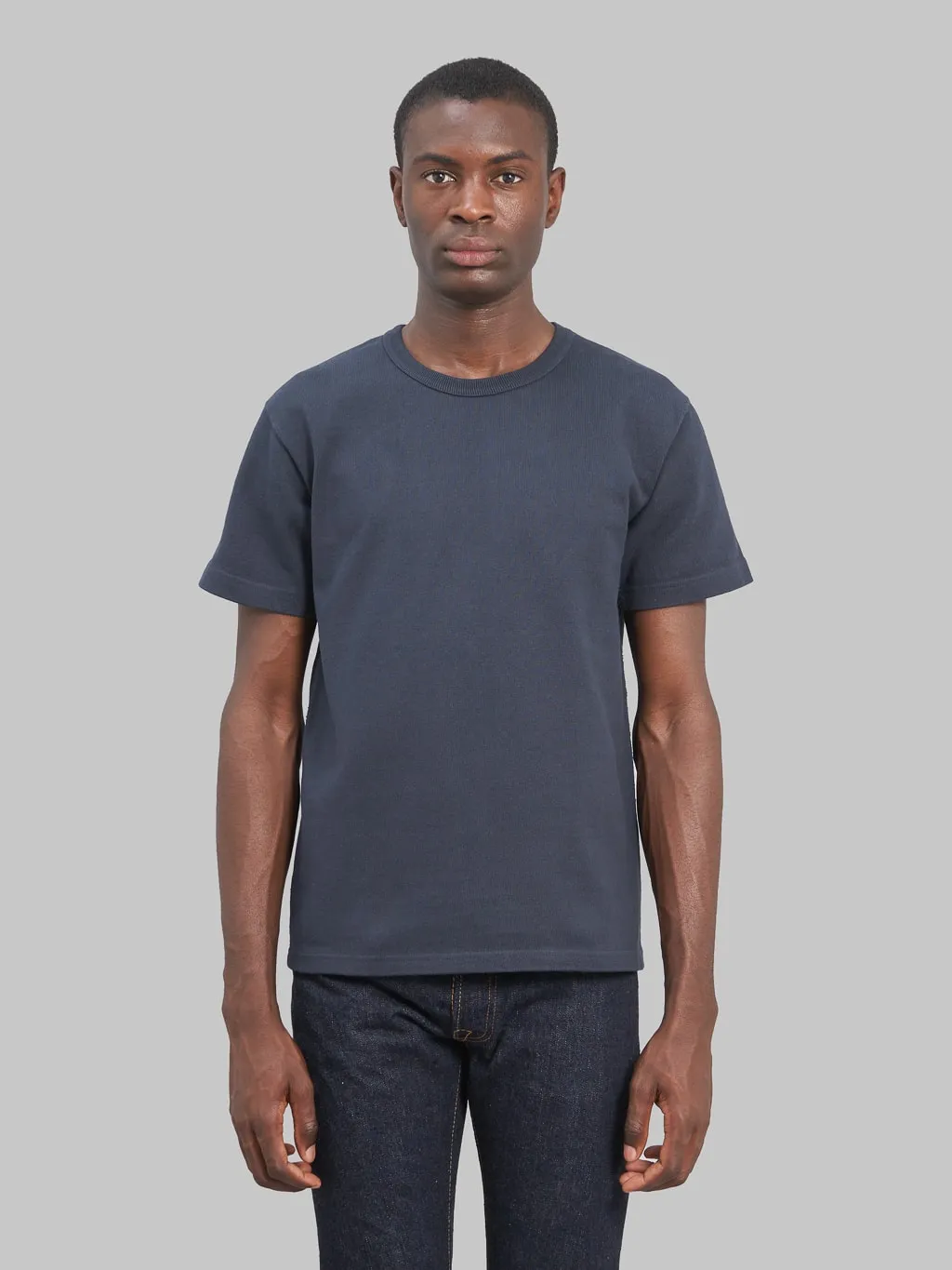 Wonder Looper Double Heavyweight Crewneck T-Shirt Navy