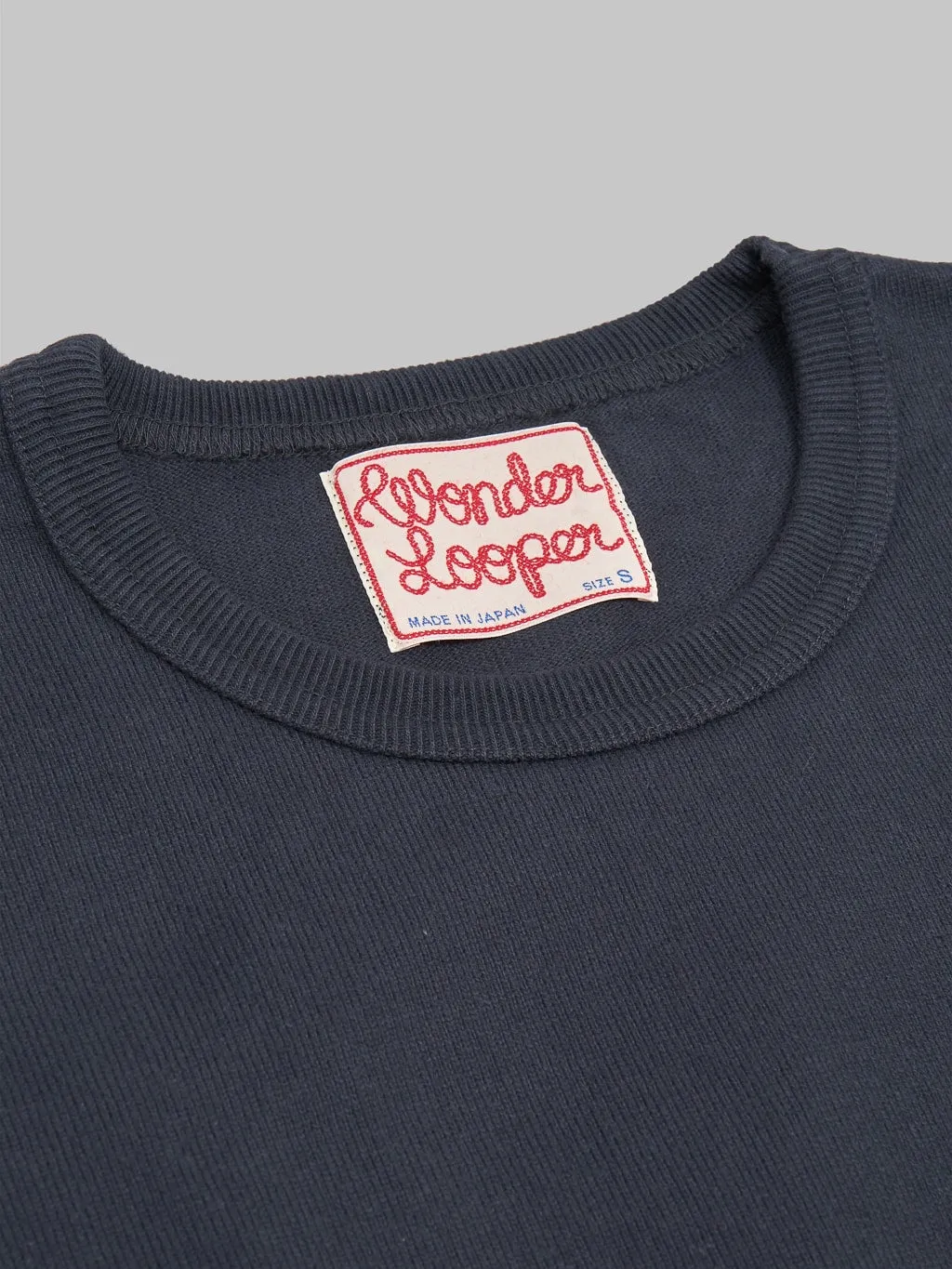 Wonder Looper Double Heavyweight Crewneck T-Shirt Navy