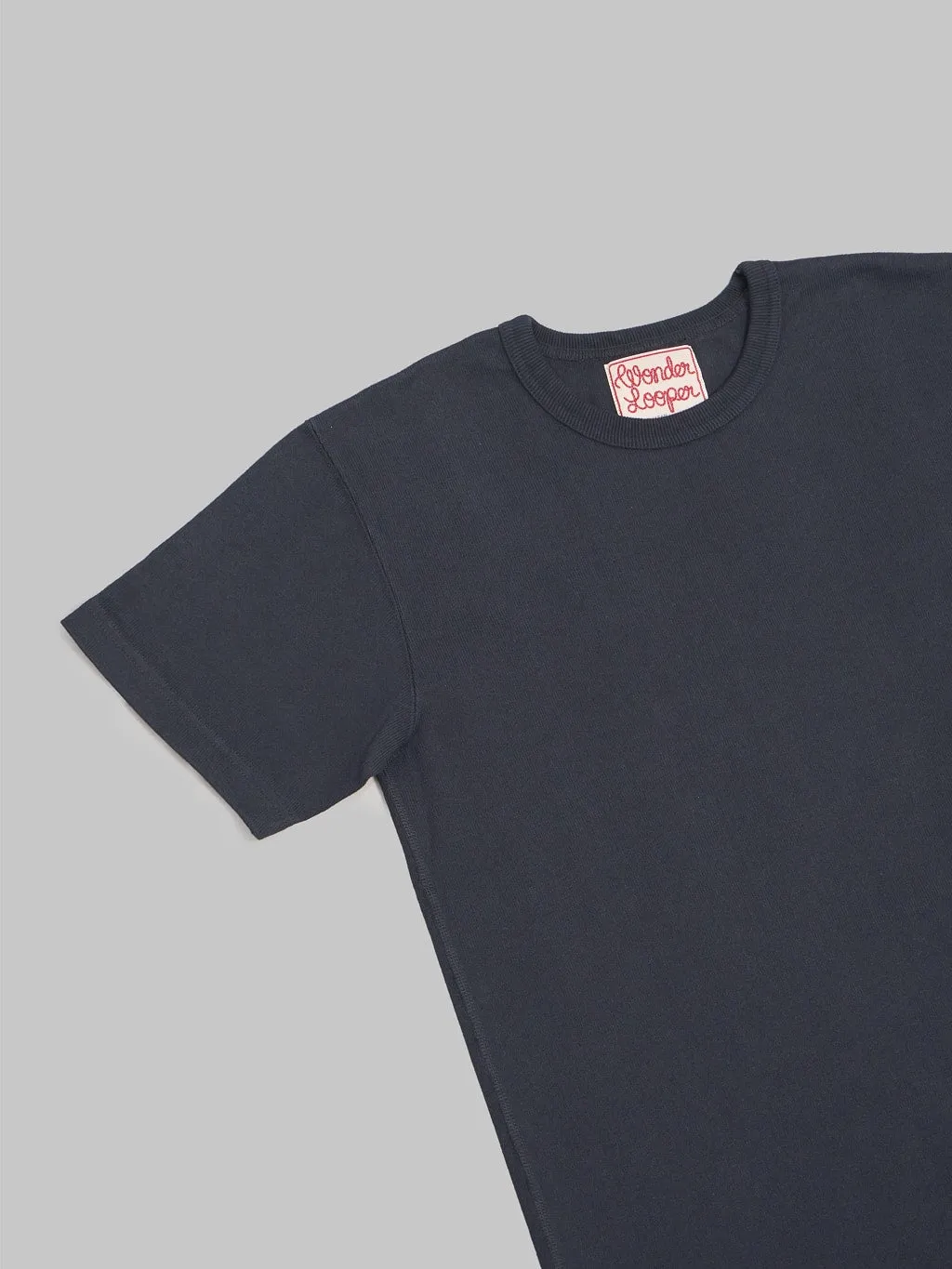 Wonder Looper Double Heavyweight Crewneck T-Shirt Navy