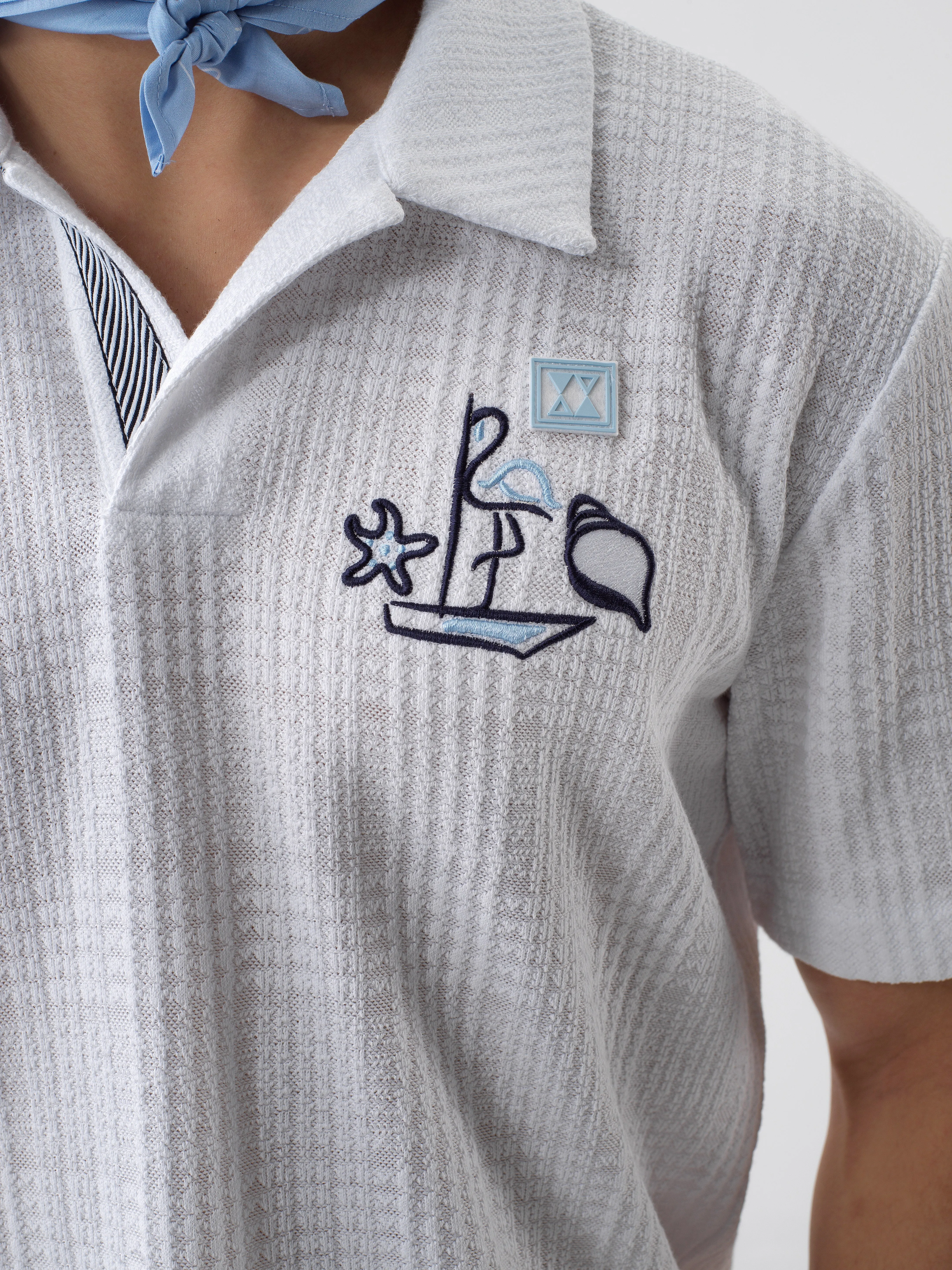 Xint Off White Polo With Simple Design