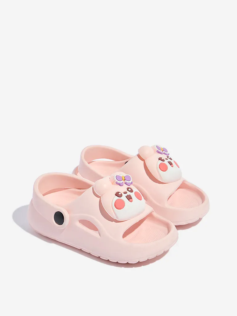 Yellow Pink Bunny-Detailed Clogs